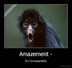 Amazement - - It's Unrepeatable