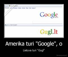 Amerika turi "Google", o - Lietuva turi "Gugl"