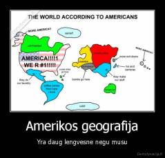 Amerikos geografija - Yra daug lengvesne negu musu