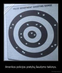 Amerikos policijos pratybų šaudymo taikinys. - 