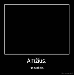 Amžius. - Ne stabdis.