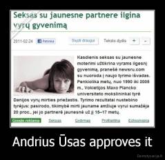 Andrius Ūsas approves it - 