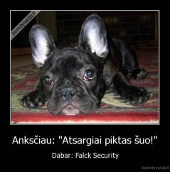 Anksčiau: "Atsargiai piktas šuo!" - Dabar: Falck Security