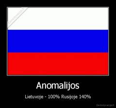 Anomalijos - Lietuvoje - 100% Rusijoje 140%