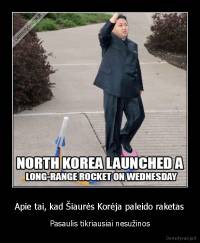 Apie tai, kad Šiaurės Korėja paleido raketas - Pasaulis tikriausiai nesužinos