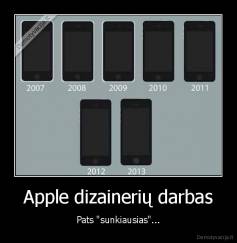 Apple dizainerių darbas - Pats "sunkiausias"...