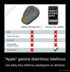 "Apple" gamina išskirtinius telefonus - nes jokių kitų telefonų nepalyginsi su akmeniu