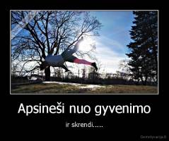 Apsineši nuo gyvenimo - ir skrendi.....