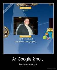 Ar Google žino ,  - koks tavo svoris ? 