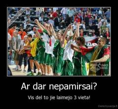 Ar dar nepamirsai? - Vis del to jie laimejo 3 vieta!