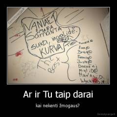 Ar ir Tu taip darai - kai nekenti žmogaus? 
