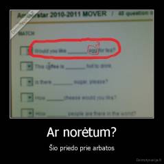 Ar norėtum? - Šio priedo prie arbatos