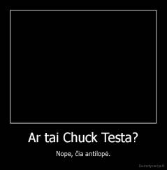 Ar tai Chuck Testa? - Nope, čia antilopė.
