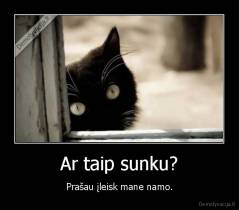 Ar taip sunku? - Prašau įleisk mane namo.