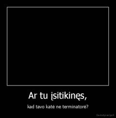 Ar tu įsitikinęs, - kad tavo katė ne terminatorė?