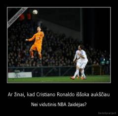Ar žinai, kad Cristiano Ronaldo iššoka aukščiau - Nei vidutinis NBA žaidėjas?