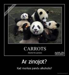 Ar zinojot? - Kad morkos pandu alkoholis?