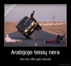 Arabijoje teisių nėra - visi nuo 18m gali vairuoti