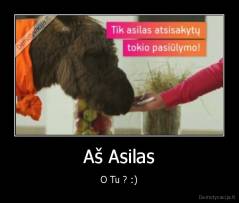 Aš Asilas - O Tu ? :)