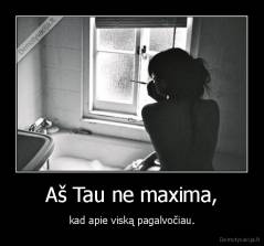 Aš Tau ne maxima, - kad apie viską pagalvočiau.