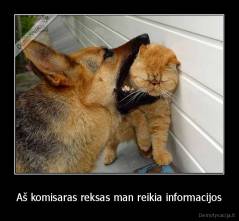 Aš komisaras reksas man reikia informacijos - 