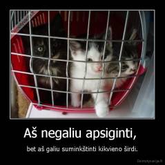 Aš negaliu apsiginti,  - bet aš galiu suminkštinti kikvieno širdi.