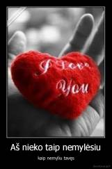 Aš nieko taip nemylėsiu - kaip nemyliu tavęs