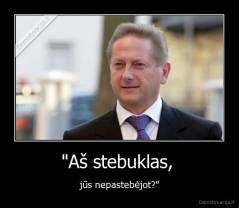 "Aš stebuklas,  - jūs nepastebėjot?"