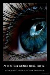 Aš tik norėjau būti tokia tobula, kaip tu... - Deja man nepavyko, nepavirtau panele tobulybe, kokios reikėjo tau..