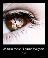 Aš tikiu meile iš pirmo žvilgsnio - O tu?