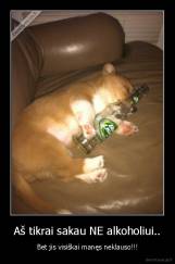 Aš tikrai sakau NE alkoholiui.. - Bet jis visiškai manęs neklauso!!!