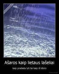 Ašaros kaip lietaus lašeliai - kaip pradeda lyti tai kaip iš kibiro