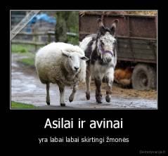 Asilai ir avinai - yra labai labai skirtingi žmonės