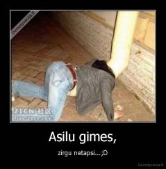 Asilu gimes, - zirgu netapsi...;D
