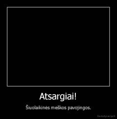 Atsargiai! - Šiuolaikinės meškos pavojingos.