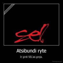 Atsibundi ryte - Ir girdi SEL'as groja.