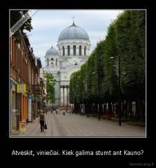 Atvėskit, viniečiai. Kiek galima stumt ant Kauno? - 