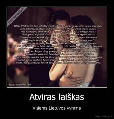 Atviras laiškas - Visiems Lietuvos vyrams