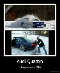 Audi Quattro - Ir tuo pat metu BMW