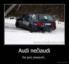 Audi nečiaudi - Kai gazo paspaudi...