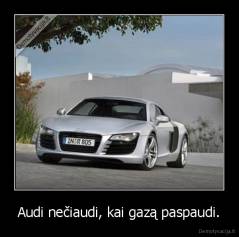 Audi nečiaudi, kai gazą paspaudi. - 