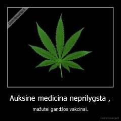 Auksine medicina neprilygsta , - mažutei gandžos vakcinai.