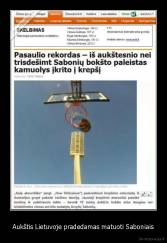 Aukštis Lietuvoje pradedamas matuoti Saboniais - 