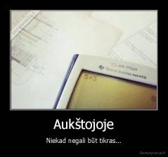 Aukštojoje - Niekad negali būt tikras...