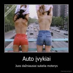 Auto įvykiai - Juos dažniausiai sukelia moterys