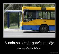 Autobusai kitoje gatvės pusėje - visada važiuoja dažniau