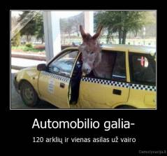 Automobilio galia- - 120 arklių ir vienas asilas už vairo