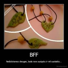 BFF - Neišskiriamos drauges, kada nors susipyks ir vėl susitaikis...