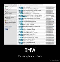 BMW - Maršrutų tvarkaraščiai