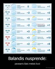 Balandis nusprendė: - pavasaris šiais metais bus!